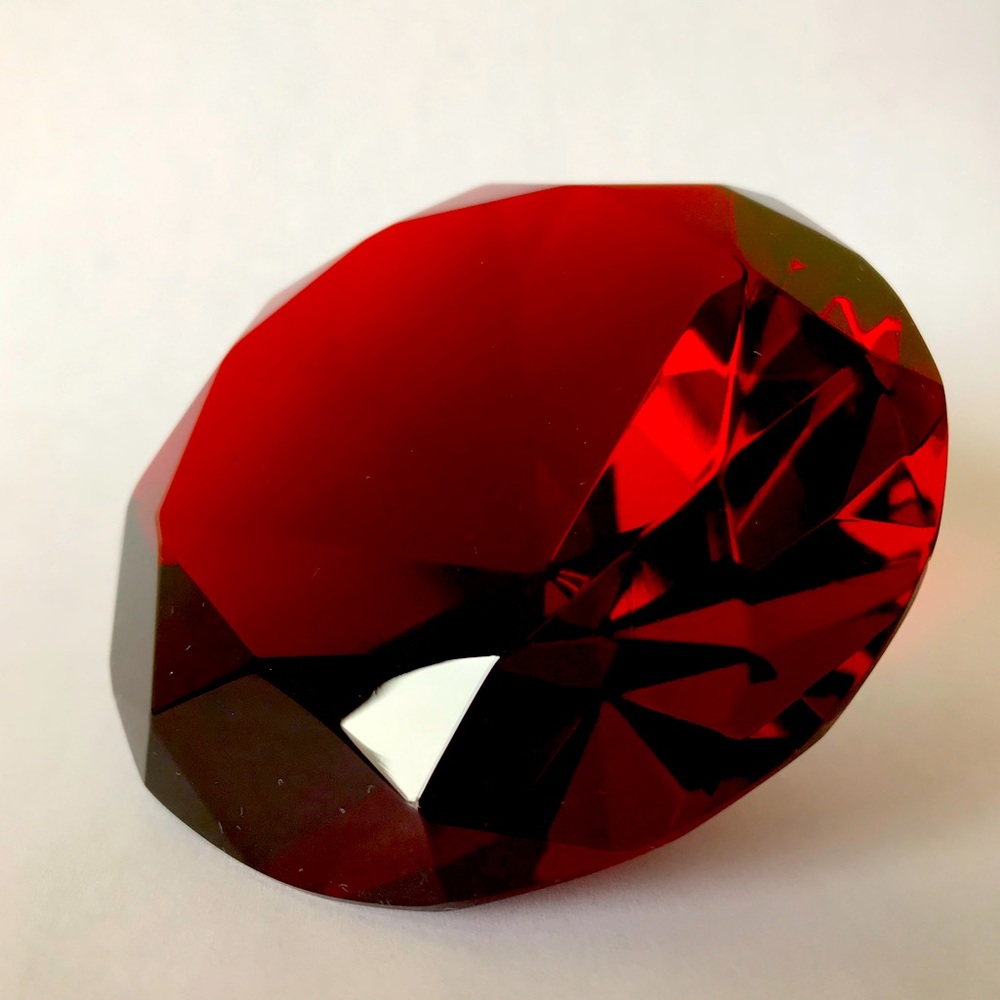 Red gem paperweight